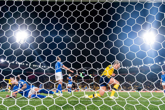 Stina Blackstenius of Sweden celebrates