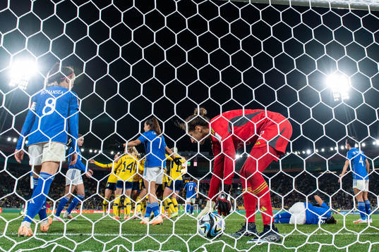 Goalkeeper Francesca Durante of Italy looks dejected