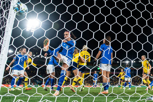 Barbara Bonansea of Italy looks dejected and Amanda