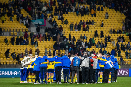 The Swedish team gather