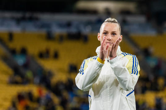 Stina Blackstenius of Sweden celebrates