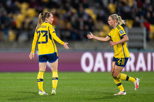 Elin Rubensson and Jonna Andersson of Sweden