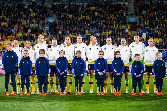 Players of Sweden at line-up