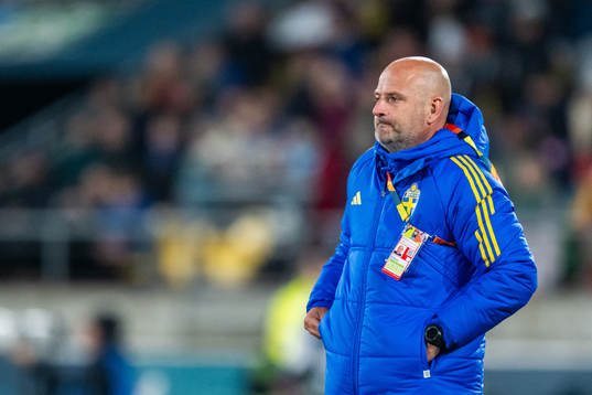 Assistant coach Magnus Wikman of Sweden