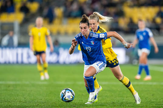 Martina Lenzini of Italy and Rebecka Blomqvist of Sweden