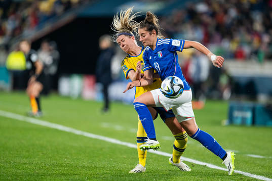 Olivia Schough of Sweden and Martina Lenzini of Italy
