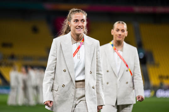 Filippa Angeldahl and Stina Blackstenius of Sweden