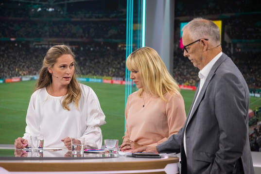 Lisa Dahlkvist, Johanna Frisk, och Lars Lagerbäck