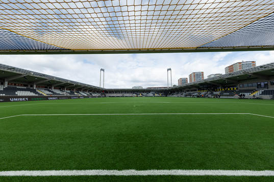 Bravida Arena innan fotbollsmatchen i Allsvenskan mellan