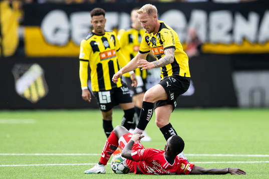 Häckens Mikkel Rygaard Jensen och Elfsborgs Emmanuel