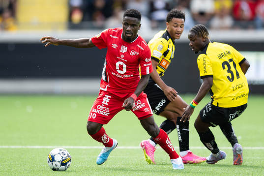 Elfsborgs Michael Baidoo och Häckens Ibrahim Sadiq