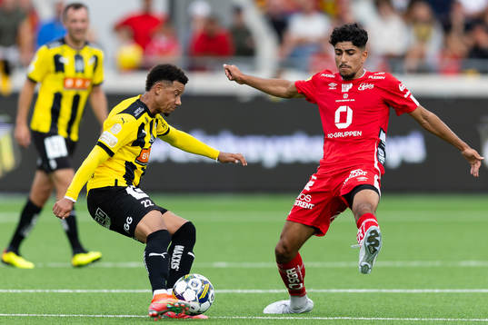 Häckens Tobias Sana och Elfsborgs Ahmed Qasem