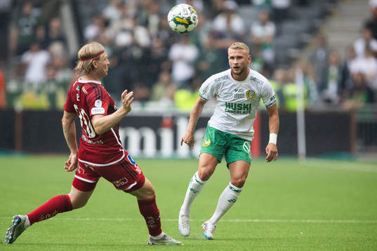IFK Norrköpings Daniel Fritz Eid och Hammarbys Simon Strand