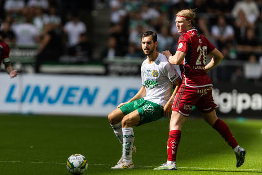 Hammarbys Adi Nalic och IFK Norrköpings Daniel Fritz Eid