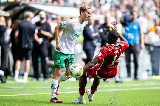 Hammarbys Markus Karlsson och IFK Norrköpings Yahya Kalley