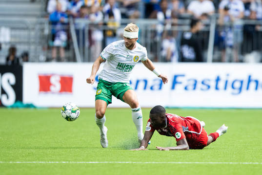 Hammarbys Simon Strand och IFK Norrköpings Yahya Kalley