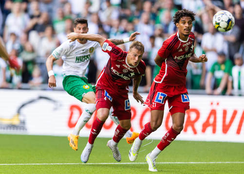 Hammarbys Viktor Djukanovic skjuter 2-1 för Hammarbys