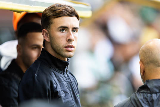 Hammarbys Marc Llinares innan fotbollsmatchen i Allsvenskan