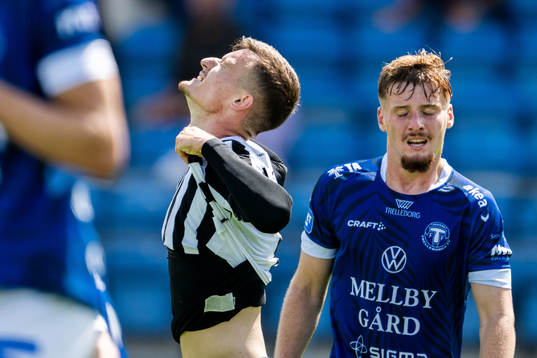 Landskronas Robin Dzabic och Trelleborgs Markus Björkqvist