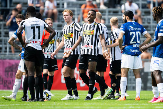 Landskronas Samuel Kotto reagerar