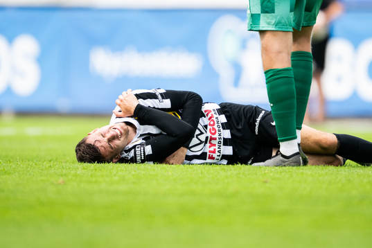 Landskronas Robin Dzabic har ont
