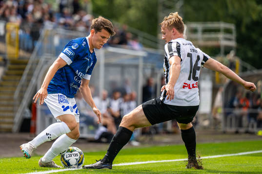 Trelleborgs Jesper Dickman och Landskronas Jesper Strid