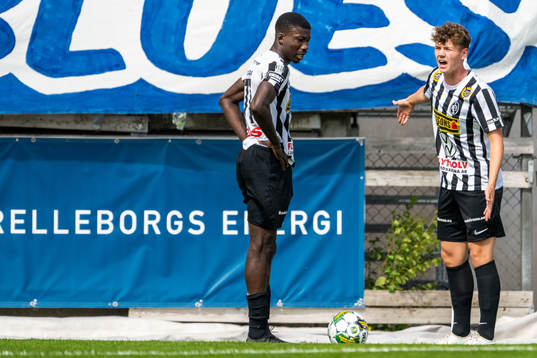Landskronas Ousmane Diawara och Frederik Ihler