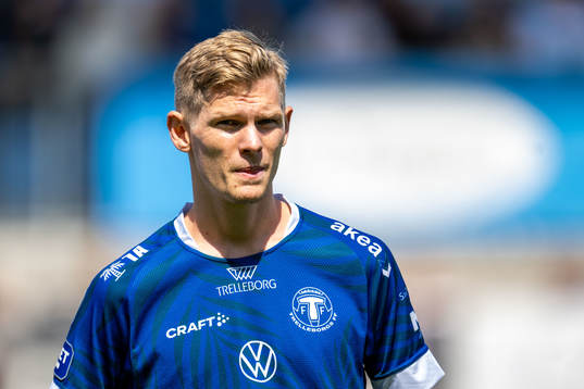 Trelleborgs Fritiof Björken  fotbollsmatchen i Superettan