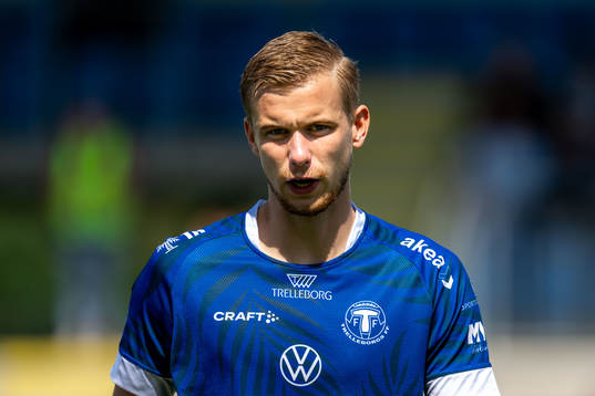 Trelleborgs Johan Stenmark  fotbollsmatchen i Superettan
