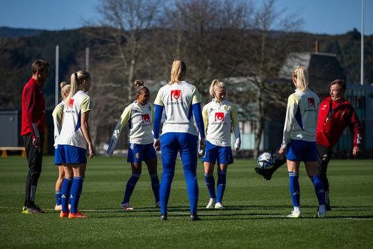 Madelen Janogy, Hanna Bennison and head coach Peter