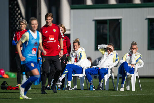 Nathalie Björn, Filippa Angeldahl and Stina Blackstenius