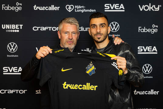 AIK sportchef Thomas Bernstein och Ioannis Pittas
