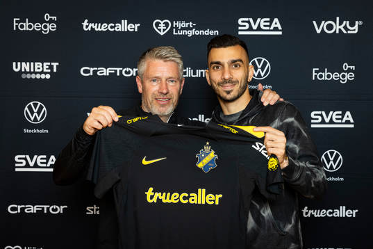 AIK sportchef Thomas Bernstein och Ioannis Pittas