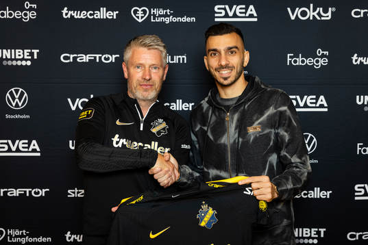 AIK sportchef Thomas Bernstein och Ioannis Pittas