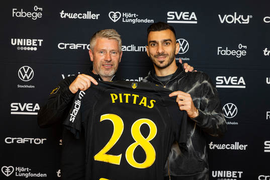AIK sportchef Thomas Bernstein och Ioannis Pittas