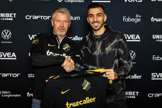 AIK sportchef Thomas Bernstein och Ioannis Pittas