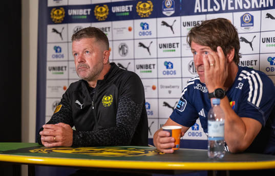 Mjällbys tränare Anders Torstensson och Djurgårdens