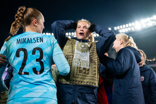 Ada Hegerberg of Norway reacts