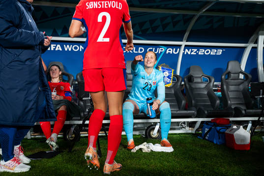 Goalkeeper Aurora Mikalsen of Norway