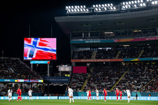 General view of Eden Park as Norway score 2-0