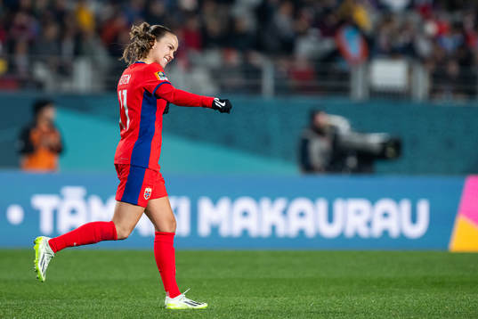 Guro Reiten of Norway celebrates