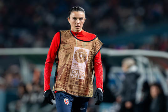 Ingrid Syrstad Engen of Norway warms up