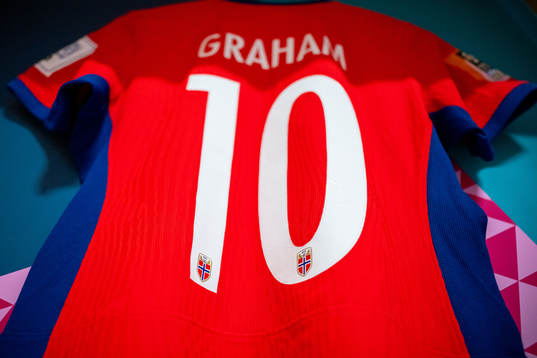 The kit of Caroline Graham Hansen of Norway in the dressing