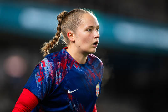 Goalkeeper Aurora Mikalsen of Norway