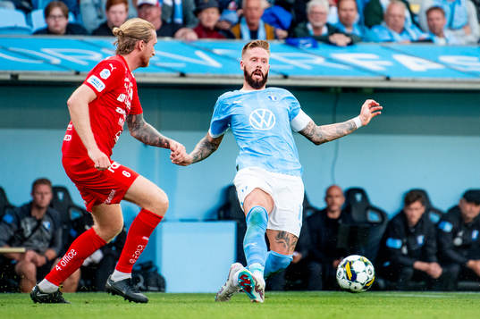 Värnamos Hampus Näsström mot Malmö FFs Pontus Jansson