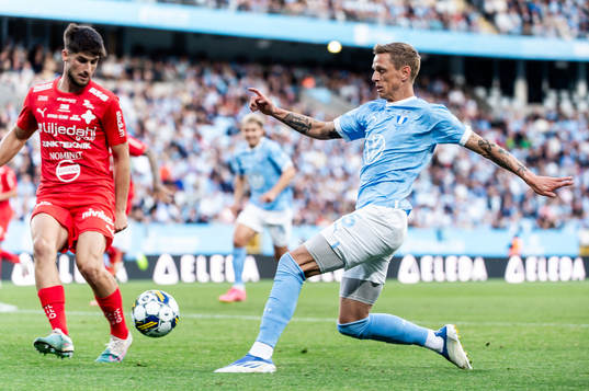 Värnamos Emin Grozdanic och Malmö FFs Søren Rieks