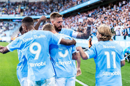 Malmö FFs spelare jublar