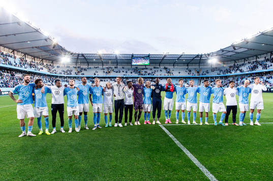 Malmö FFs spelare jublar