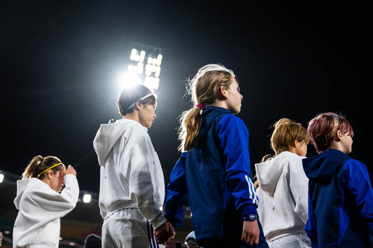 Hinata Miyazawa of Japan enters the pitch
