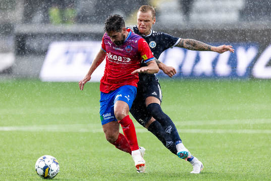 Helsingborgs Frederik Holst och Utsiktens Jesper Brandt